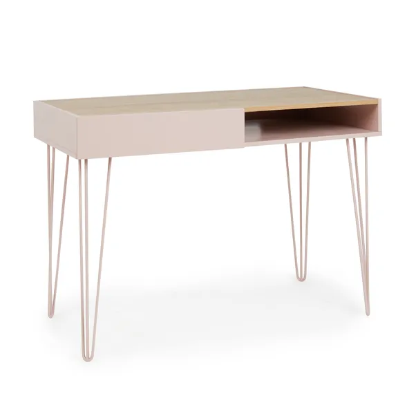 pink console table